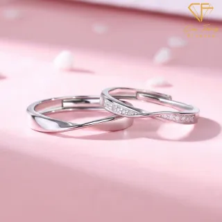 【CF Diamond】七夕情人節｜莫桑鑽情侶對戒系列 新品 (男女戒指 鑽戒 男戒 女戒 生日 禮物 送禮)