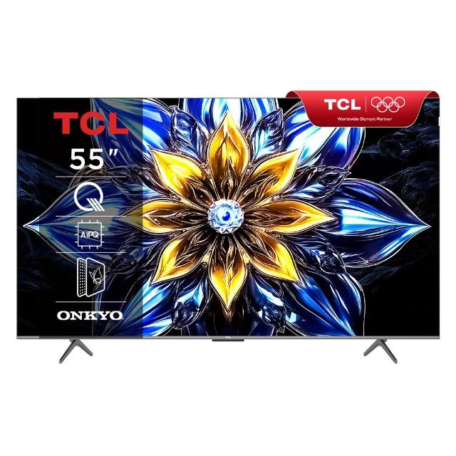 【TCL】家電快配★55型 4K QLED 原生144Hz Google TV 量子智慧連網液晶顯示器-基本安裝(55T8C)