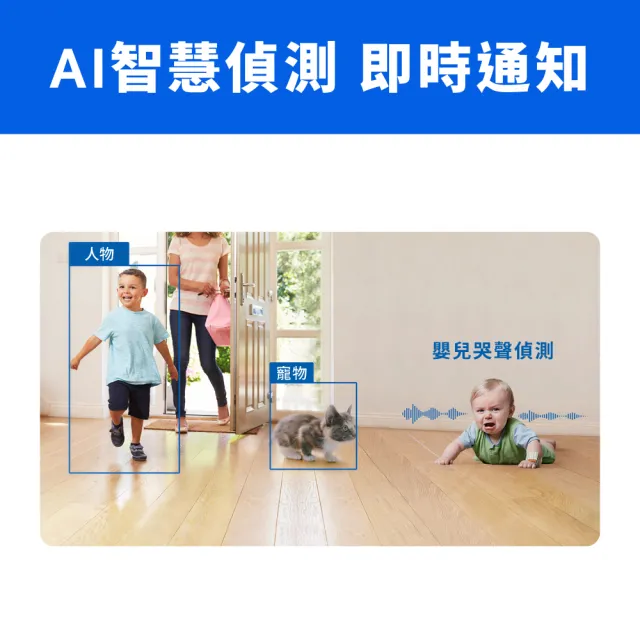(三入組)【TP-Link】Tapo C220 2.5K QHD 400萬畫素AI智慧偵測無線旋轉網路攝影機/監視器 IP CAM(最高512G)