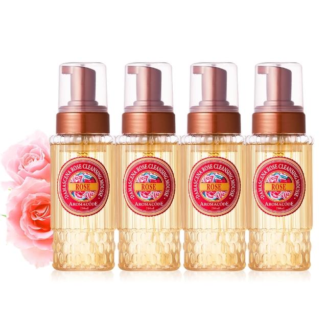 【ARWIN 雅聞】大馬士革玫瑰氨基酸淨白洗卸二用慕絲4入組(250ml)