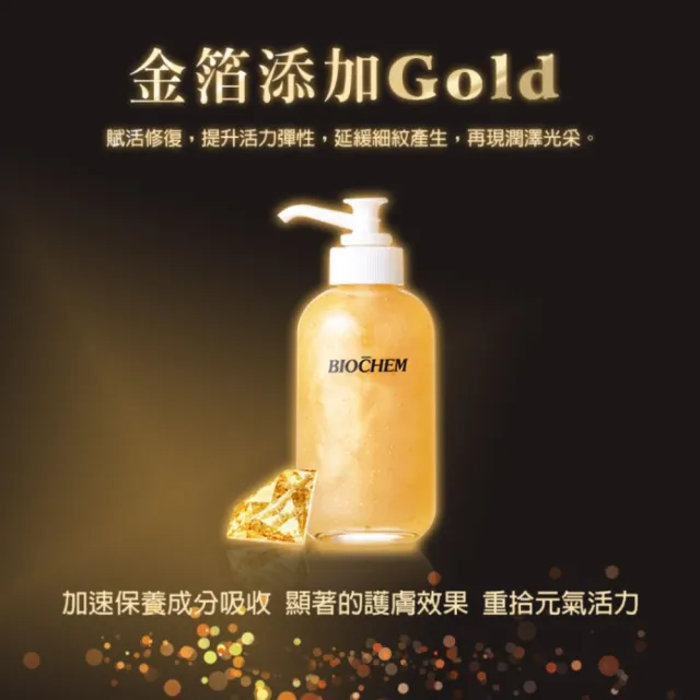 【雅聞倍優BIOCHEM】升級版 黃金胎盤極緻金露120ml+蝸牛修護潤澤面膜5片(精華液/修護面膜)