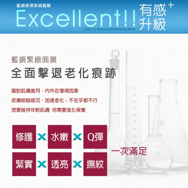【雅聞倍優BIOCHEM】藍銅保濕緊緻精華液120ml+藍銅保濕緊緻面膜5片(精華液/保濕面膜)
