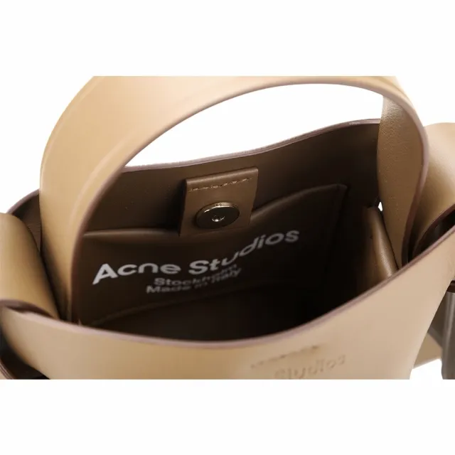 【Acne Studios】Musubi 迷你款 扭結牛皮手提 斜背包(咖棕色 北歐 小眾精品)
