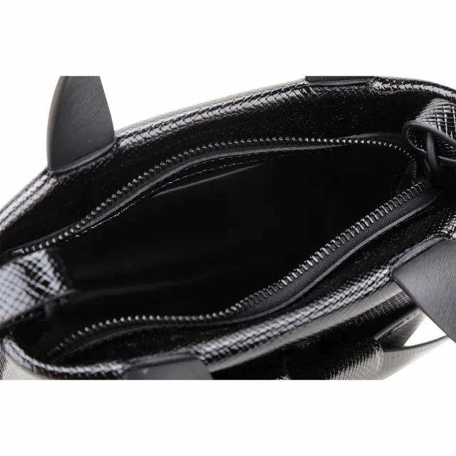 【Acne Studios】Musubi 壓紋牛皮 扭結手提 斜背包(黑色 北歐 小眾精品)