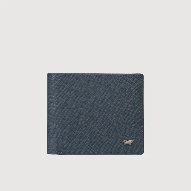 【BRAUN BUFFEL 德國小金牛】HOMME-P 8卡中間翻零錢袋短夾-多色任選(BF598-318-BK/NY) 錢包送禮推薦