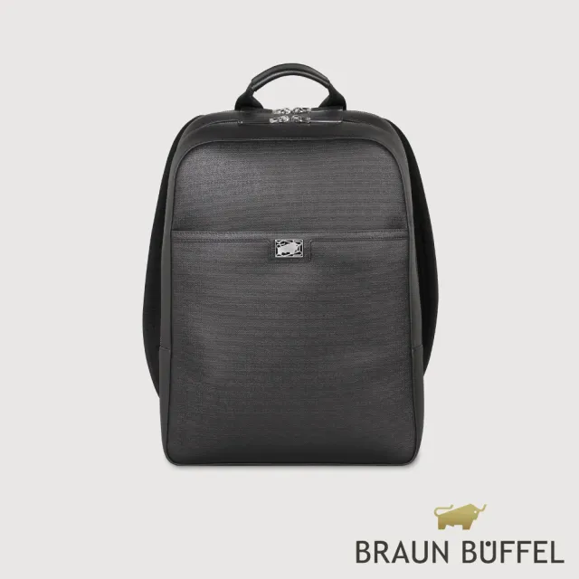 【BRAUN BUFFEL 德國小金牛】安德勒-1 後背包-黑色(BF531-TW73-BK) 男包送禮推薦
