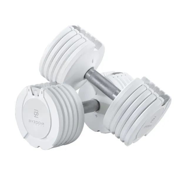 【BYZOOM FITNESS】Pure Series Pure Series 22LB 可調式啞鈴*2+30LB可調式壺鈴+啞鈴專用架+ 專用槓鈴桿