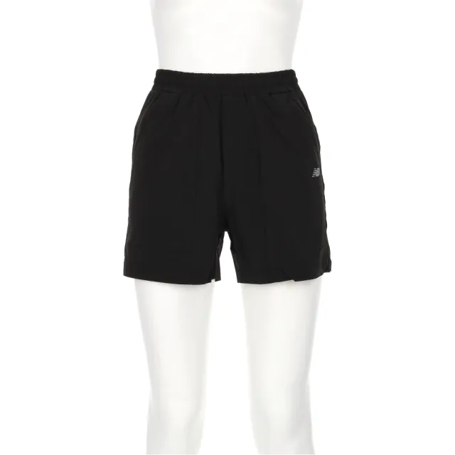 【NEW BALANCE】女款 黑色 彈性腰圍 運動 休閒 短褲 6862610189