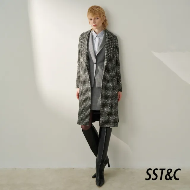 【SST&C】女裝 灰色方領西裝外套7162310002(換季65折)