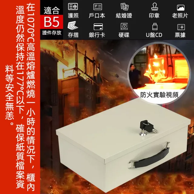 【AnDa 安達】防火保險櫃家用辦公小型防火保險箱錢箱文件收納保險櫃珠寶首飾盒