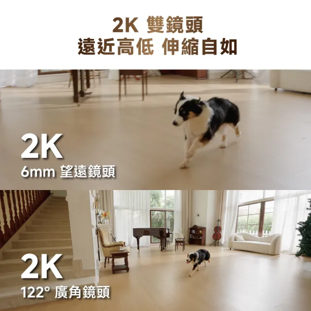 (64G記憶卡組)【TP-Link】Tapo C245D 雙2K 300萬畫素 Wi-Fi監視器 旋轉 望遠+廣角 智慧追蹤  攝影機 雙向語