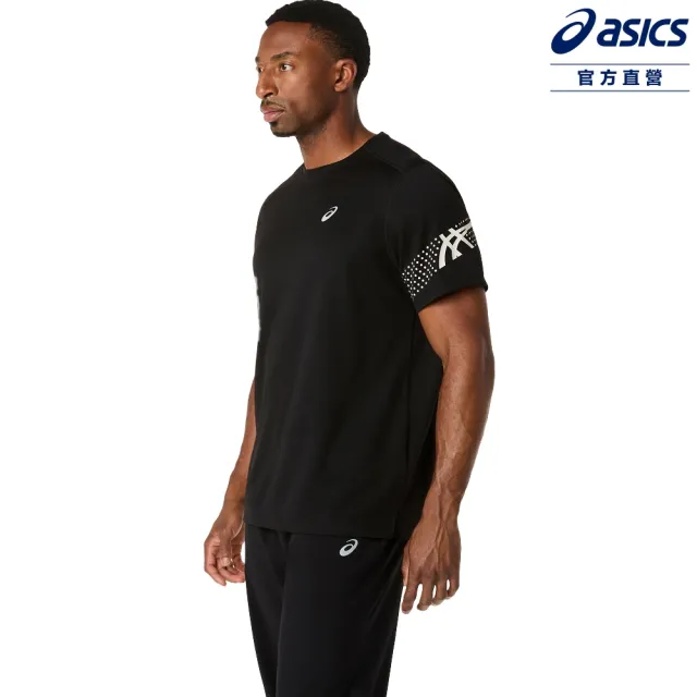 【asics 亞瑟士】ICON 短袖上衣 男款 海外版 跑步上衣(2011D458-001)