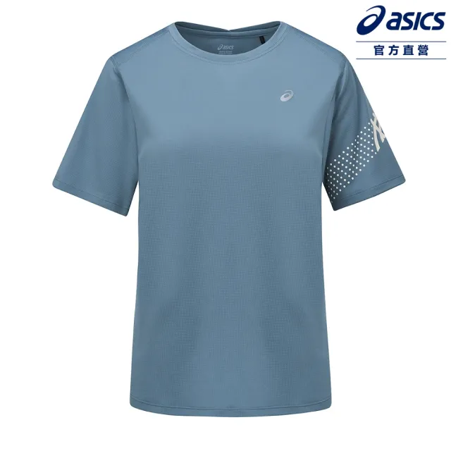 【asics 亞瑟士】ICON 短袖上衣 女款 海外版 跑步上衣 2012D363-400