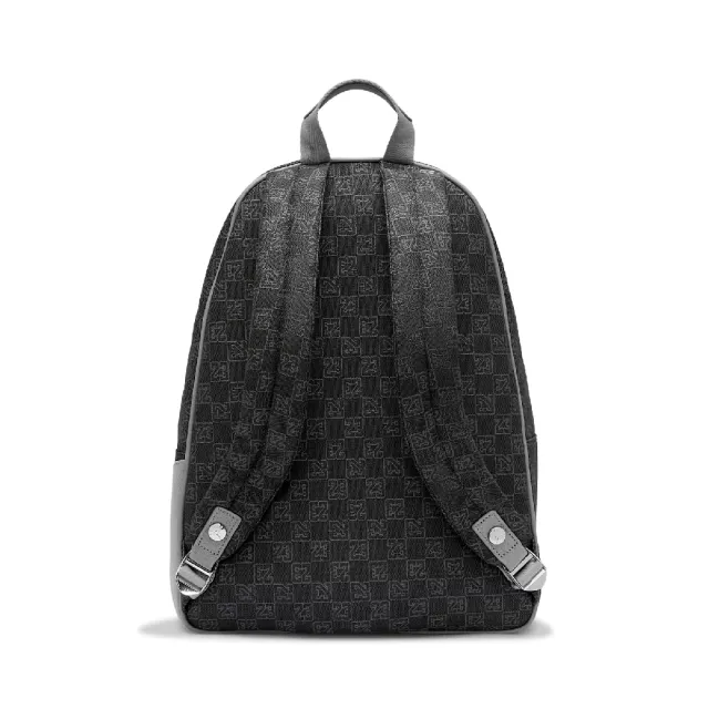 【NIKE 耐吉】後背包 Jordan Monogram 13吋筆電包 黑 滿版 皮革 JD2633007AD-002