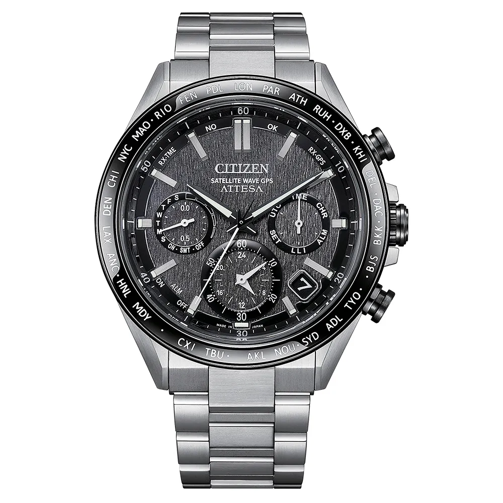 【CITIZEN 星辰】ATTESA GPS衛星對時 光動能鈦金屬腕錶/44.6mm(CC4058-67X)