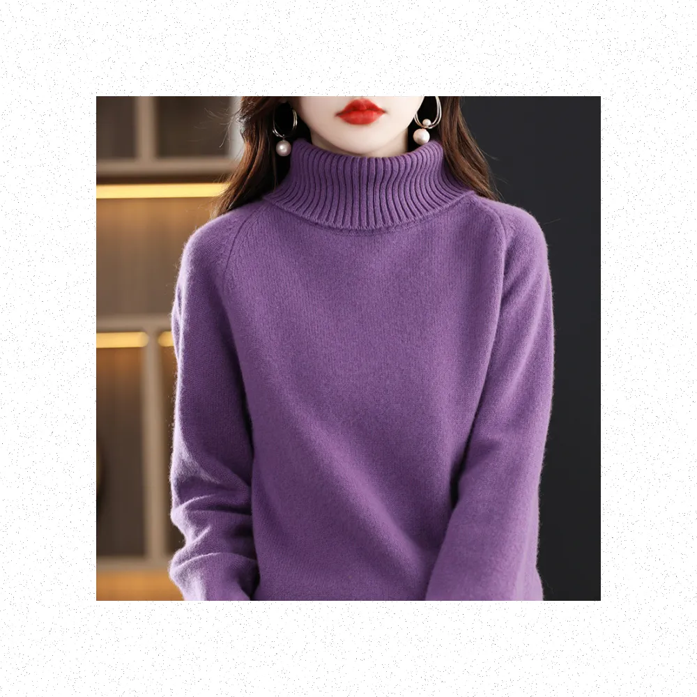 【Very Buy 非常勸敗】預購/秋冬100羊毛衫女裝高領短款加厚寬鬆純色內搭毛衣套頭羊絨針織衫