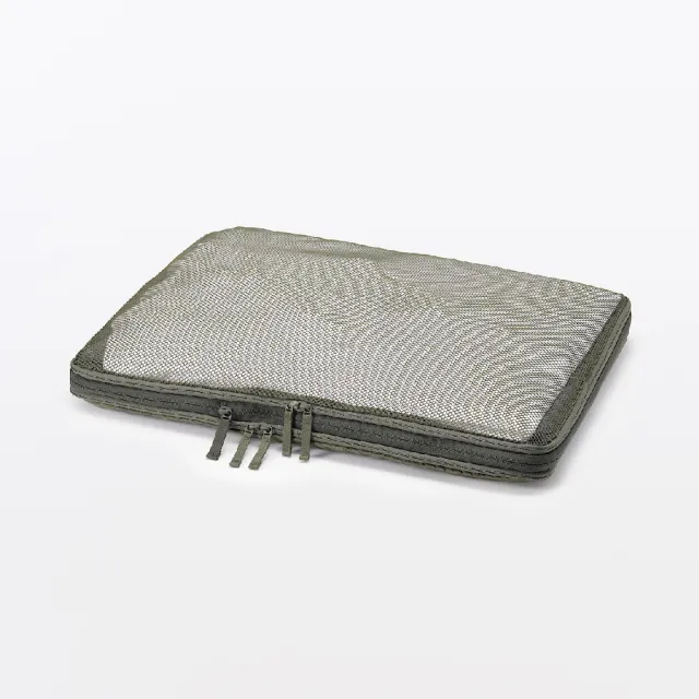 【MUJI 無印良品】再生聚酯纖維分類收納袋.壓縮型/L 約35×47×10 cm