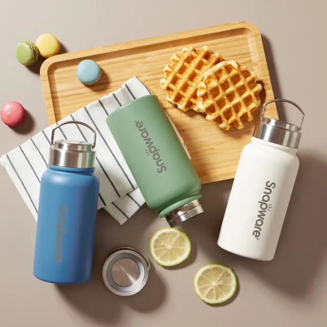 【CorelleBrands 康寧餐具】鋅light輕瓷超真空手提保溫杯820ml(三色任選)