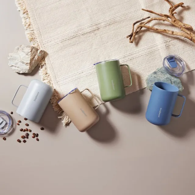 【CorelleBrands 康寧餐具】買一送一 鋅light輕瓷不鏽鋼保溫保冰辦公杯620ml(多色任選)