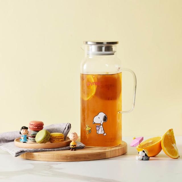 【CorelleBrands 康寧餐具】PYREX SNOOPY美味早午餐耐熱玻璃水壺1900ml