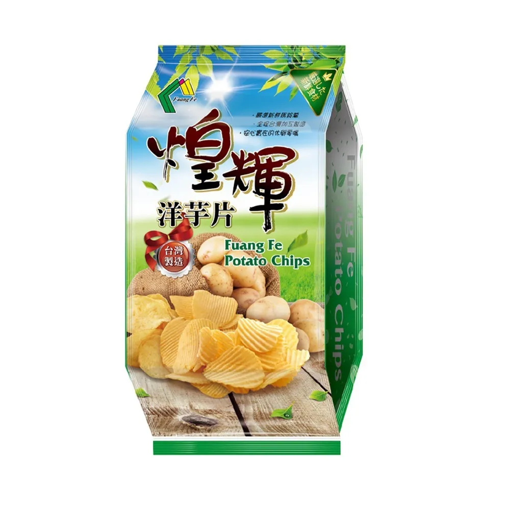 【會員專屬】煌輝 100％台灣媽媽手工洋芋片 4 包組-淡鹽原香/招牌香蒜 任選(一年一產。台灣限定)