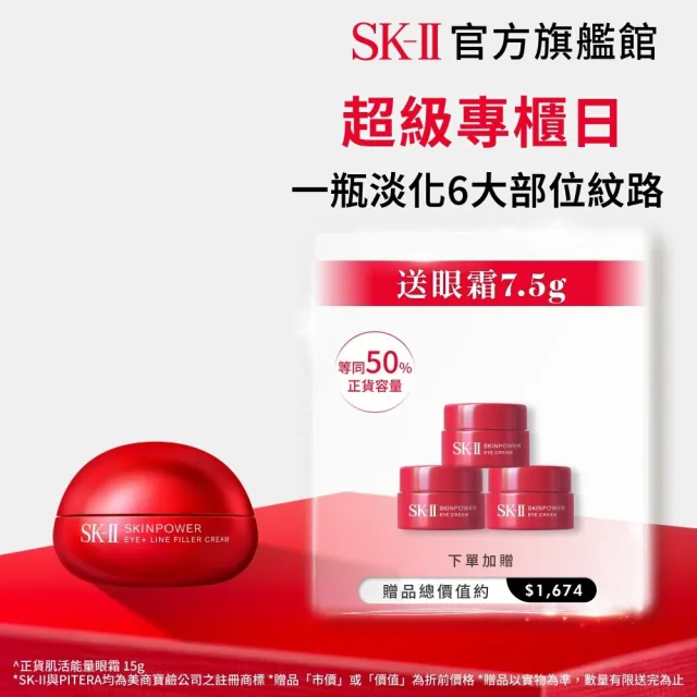 【SK-II】官方直營 肌源賦能撫紋眼霜 15g(撫紋小紅球)