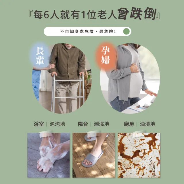 【MOCODO 伴佳家】台灣製 全方位居家防護止滑-2雙組(EVA拖/科柔拖/室內拖/浴室用/銀髮族)