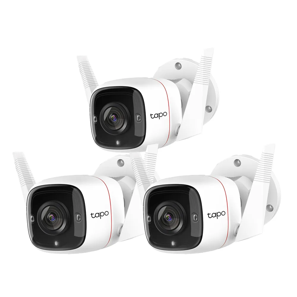 (三入組)【TP-Link】Tapo C310 3MP 300萬畫素戶外WiFi無線網路攝影/ 監視器 IP CAM(IP66防水)
