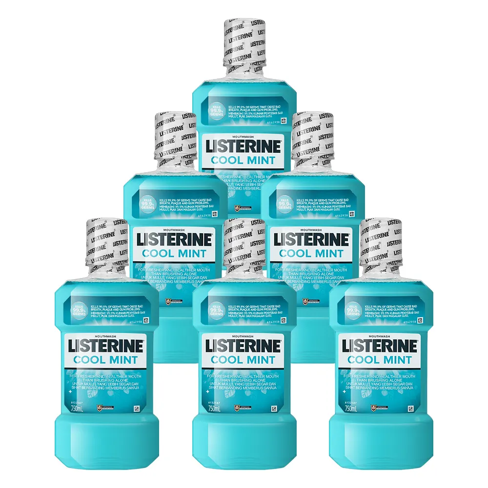 【Listerine 李施德霖】漱口水 750ml 六入組(平行輸入/薄荷)