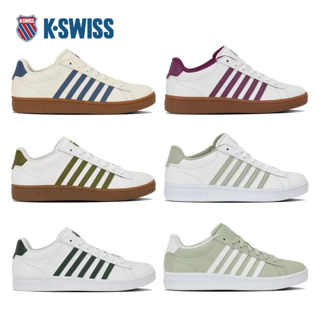 【K-SWISS】經典五線條休閒鞋 COURT TIEBREAK II 真皮板鞋 男鞋女鞋 多色 (04413/94413)