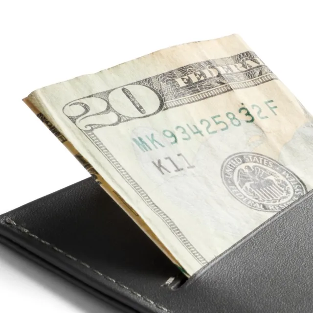 【Bellroy】官方直營 Card Sleeve 真皮票卡鈔票皮夾(炭灰藍)