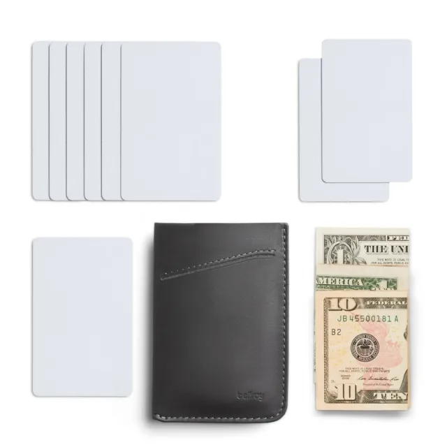 【Bellroy】官方直營 Card Sleeve 真皮票卡鈔票皮夾(炭灰藍)