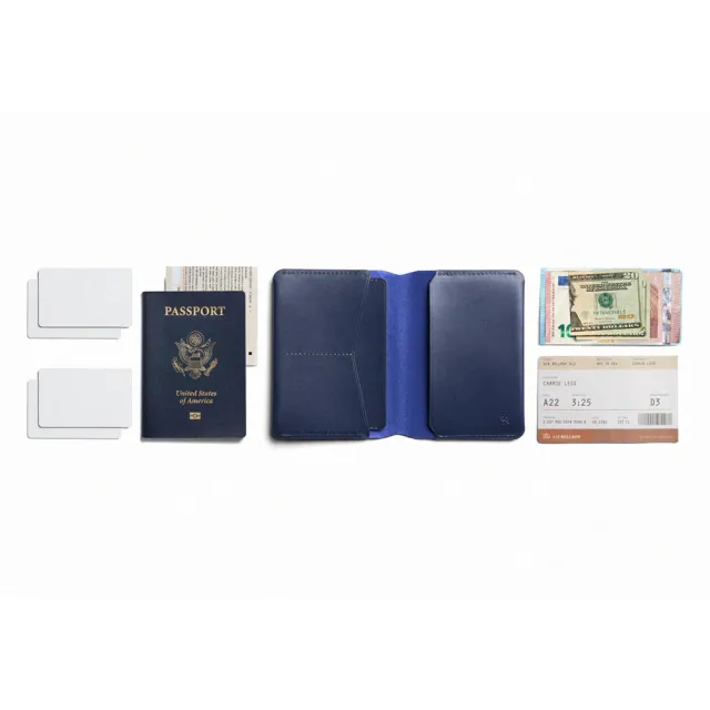 【Bellroy】官方直營 Passport Cover 真皮護照套 - RFID防盜(海軍藍)