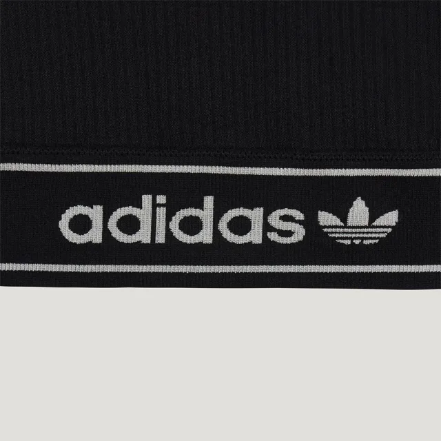 【adidas 愛迪達】Waistband Tank 女款 黑色 修身 附胸墊 休閒 無袖 上衣 背心 LF4590