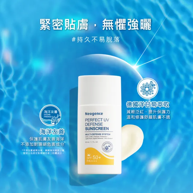 【Neogence 霓淨思】全天候長效抗陽防曬乳50ml-SPF50+/PA++++ 2入