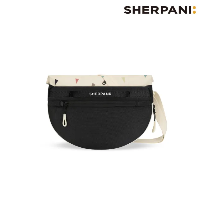 【Sherpani】雙11 RFID 防潑水多功能郵差包 26I Milli 2L｜印花米-黑 (RFID屏蔽 撥水 附零錢包)