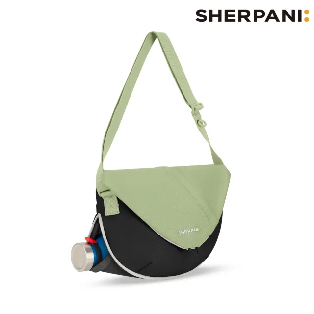 【Sherpani】雙11 RFID 防潑水多功能郵差包 26I Milli 2L｜草綠-黑 (RFID屏蔽 撥水 附零錢包)