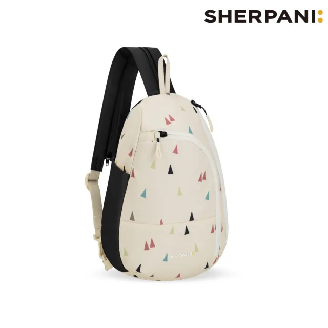 【Sherpani】雙11 RFID 防潑水多功能斜肩包 26I Wayfarer 8L｜印花米-黑 (RFID屏蔽 撥水 肩背 後