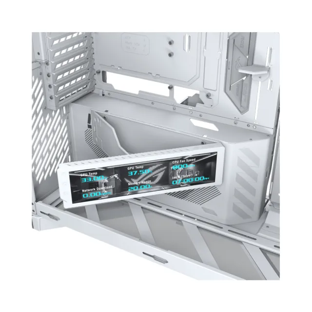 【ASUS 華碩】ROG Cronox ARGB EATX 全塔式全景電競機殼 - 潮競白(ROG-CRONOX-GR801-ARGB-W)