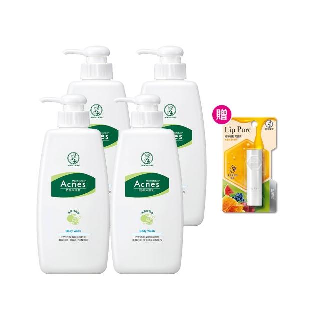 【曼秀雷敦】Acnes抗痘沐浴乳 600mL 4入(抗痘 舒緩 清爽舒暢 改善背痘 清新香味)