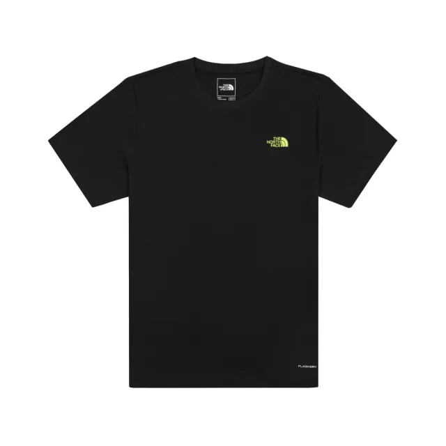 【The North Face】北面男款黑色FLASHDRY速乾短袖T恤｜8G7UJK3 排汗衫