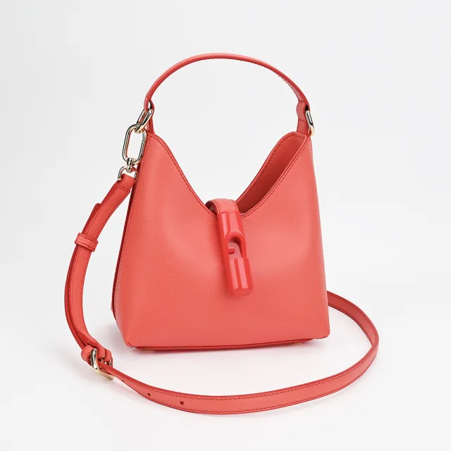 【FURLA 芙拉】IRIDE系列手提/斜背迷你包(迷你/葡萄柚)