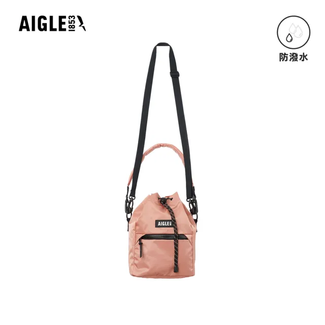 【AIGLE】防潑小側背束口包 3L|AG-5AB14A026 深粉紅(防水包 斜背包 防潑水斜背包 水桶包)
