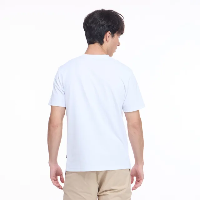 【NAUTICA】Nautica 官方旗艦 男裝 蠶絲極簡時尚品牌LOGO短袖T恤(白色)