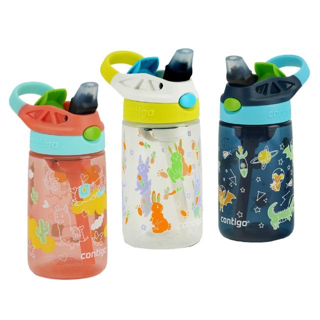 【CONTIGO】防漏兒童吸管瓶414ml (台灣總代理 運動水瓶 水壺 吸嘴)