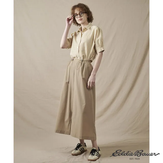【Eddie Bauer】JAPAN EDITION 女性休閒抽繩長裙 淺咖 E-5SKA-1810