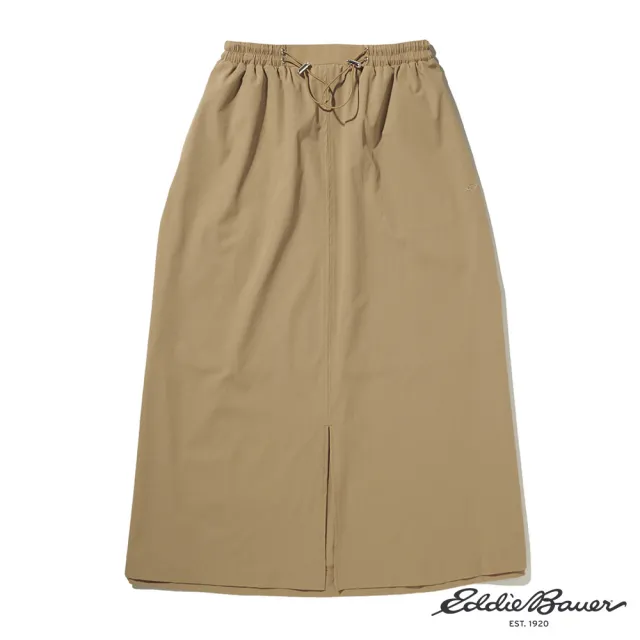 【Eddie Bauer】JAPAN EDITION 女性休閒抽繩長裙 淺咖 E-5SKA-1810
