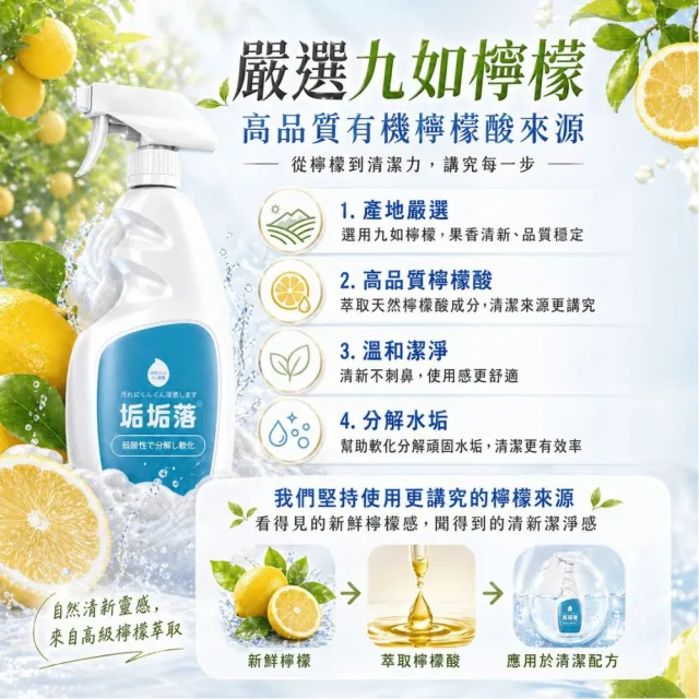 【寶媽咪】TW浴廁除垢清潔劑2入贈科技海綿刷(謝祖武代言/環境友善/原液不稀釋/除水漬/油垢/水垢清除)