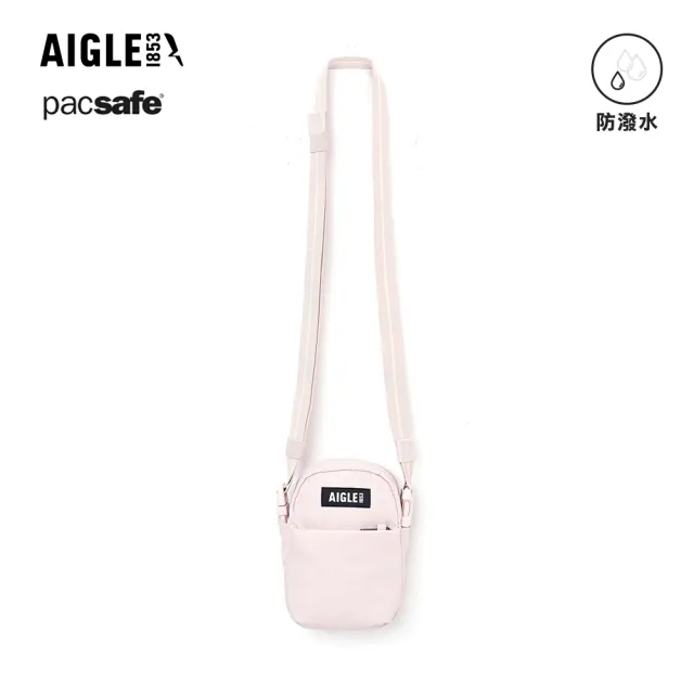 【AIGLE】防潑防盜兩用小包 1.1L|AG-5AB06A025 淡粉紅 (PACSAFE 小包 防水包 斜背包 防盜包 防潑