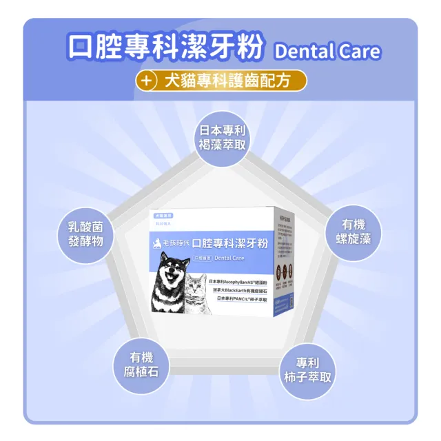 【毛孩時代】口腔專科潔牙粉X1盒(貓狗保健食品/寵物口腔保健)